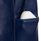 Plecak miejski, niebieski, skóra ekologiczna, Peterson