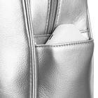 Plecak miejski, srebrny, skóra ekologiczna, Peterson