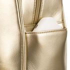 Plecak miejski, złoty, skóra ekologiczna, Peterson