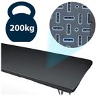 Plonos, stół cateringowy ogrodowy składany, czarny, 244 cm