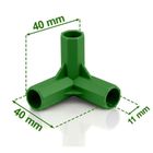 Plonos, złączki do tyczek, zielone, 11 mm, typu 3, 4 szt, PL-941