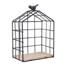 Półka dekoracyjna w kształcie domku, styl Loft, czarna, 15,5-10 cm