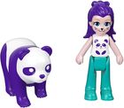 Polly Pocket, Otwórz i przekręć, zestaw z laleczką i zwierzątkiem, panda