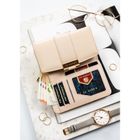 Portfel, beżowy, skóra ekologiczna, Peterson