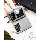 Portfel, biało-niebieski, skórzany, RFID, Peterson