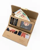 Portfel, brązowy, skóra ekologiczna, Peterson