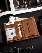 Portfel, brązowy, skórzany, Always Wild