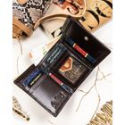 Portfel, brązowy, skórzany, RFID, Peterson