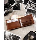 Portfel, brązowy, skórzany, Rovicky