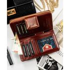 Portfel, ciemnobrązowy, skóra ekologiczna, Peterson