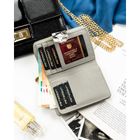 Portfel, czarno-biały, skórzany, Peterson