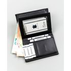 Portfel, czarny, skóra ekologiczna, 4U Cavaldi