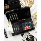 Portfel, czarny, skóra ekologiczna, Peterson