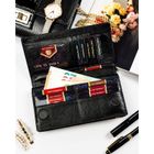 Portfel, czarny, skóra ekologiczna, Peterson