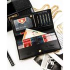 Portfel, czarny, skóra ekologiczna, Peterson