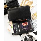 Portfel, czarny, skóra ekologiczna, Peterson