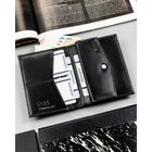 Portfel, czarny, skórzany, 4U Cavaldi