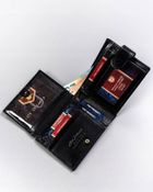 Portfel, czarny, skórzany, Peterson