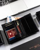 Portfel, czarny, skórzany, Peterson