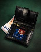 Portfel, czarny, skórzany, Peterson