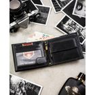 Portfel, czarny, skórzany, RFID, Peterson