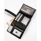 Portfel, czarny, skórzany, Rovicky