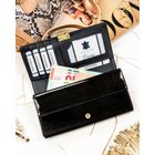 Portfel, czarny, skórzany, Rovicky