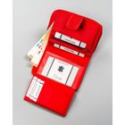 Portfel, czerwony, skóra ekologiczna, 4U Cavaldi