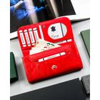 Portfel, czerwony, skóra ekologiczna, 4U Cavaldi