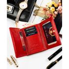 Portfel, czerwony, skóra ekologiczna, Peterson