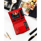 Portfel, czerwony, skóra ekologiczna, Peterson