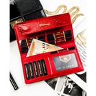 Portfel, czerwony, skóra ekologiczna, Peterson