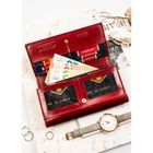 Portfel, czerwony, skórzany, Peterson