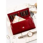 Portfel, czerwony, skórzany, Peterson