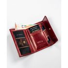 Portfel, czerwony, skórzany, Peterson