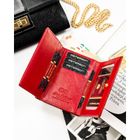 Portfel, czerwony, skórzany, Peterson