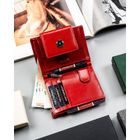 Portfel, czerwony, skórzany, Peterson