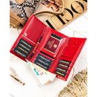 Portfel, czerwony, skórzany, Peterson