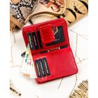 Portfel, czerwony, skórzany, Peterson