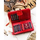 Portfel, czerwony, skórzany, Peterson