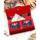 Portfel, czerwony, skórzany, Peterson