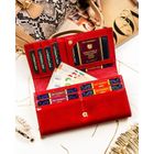 Portfel, czerwony, skórzany, Peterson