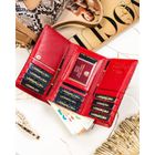 Portfel, czerwony, skórzany, Peterson