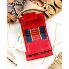 Portfel, czerwony, skórzany, Peterson