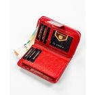 Portfel, czerwony, skórzany, Peterson