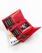 Portfel, czerwony, skórzany, RFID, Peterson