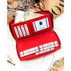 Portfel, czerwony, skórzany, RFID, Rovicky