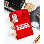 Portfel, czerwony, skórzany, Rovicky