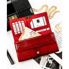 Portfel, czerwony, skórzany, Rovicky