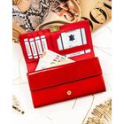 Portfel, czerwony, skórzany, Rovicky